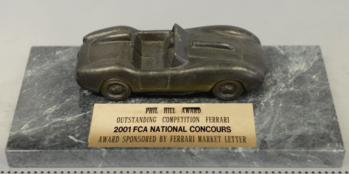 trophy 2001 fca national concours phil hill award